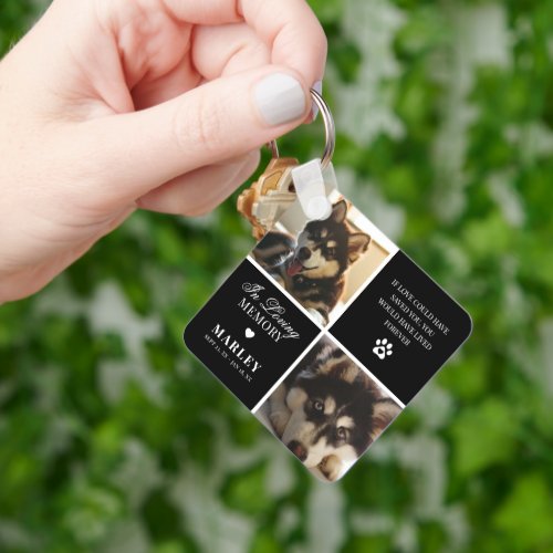 Custom Modern Pet Memorial Photo  Keychain