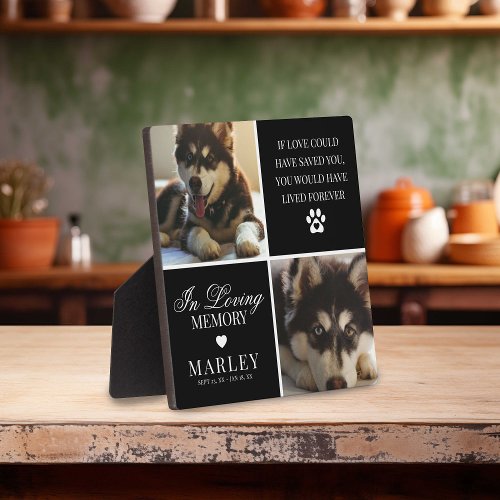 Custom Modern Pet Memorial Photo Plaque