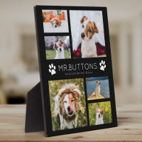 Custom Modern Pet Name Photo Collage Dog Cat Lover
