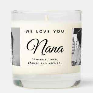 Custom Modern Photo Collage Nana Mother's Day Scented Candle
