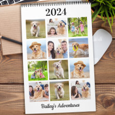 Custom Modern Photo Family Dog Pet Create Your Own Calendar at Zazzle