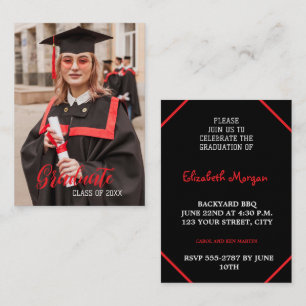  Custom modern  Photo Graduation 2026 Enclosure Card