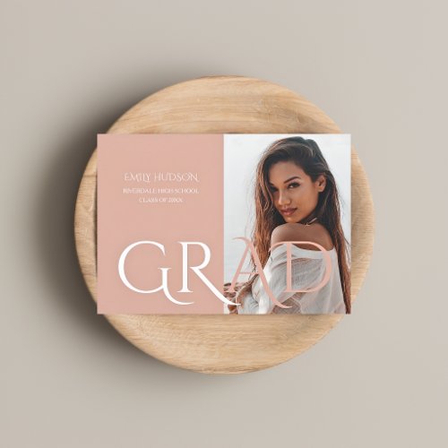 Custom Modern Photo Graduation Announcement