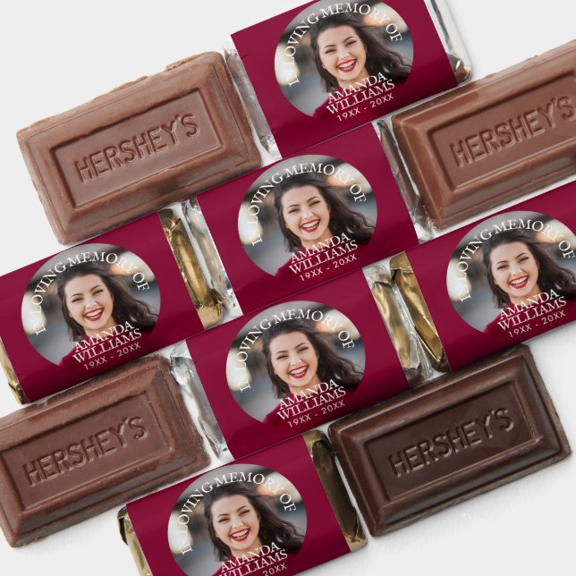 Custom Modern Photo Memorial Keepsake Chocolate Hershey's Miniatures (Assorted)