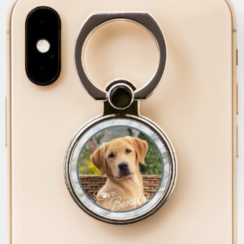 Custom Modern Picture Love Heart Paw Print Phone Ring Stand by CaseConceptCreations at Zazzle