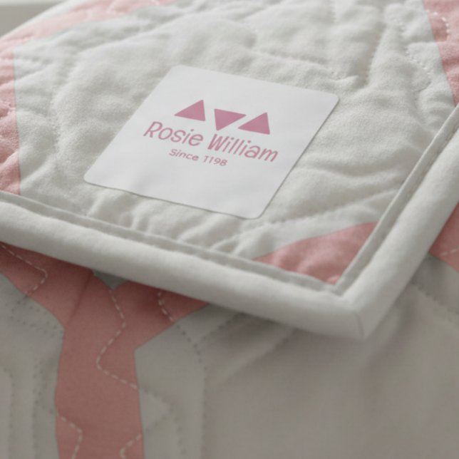 Custom Modern pink Iron on Clothing label  (Creator Uploaded)