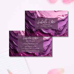 Custom  Modern Pink Watercolor Business Cards