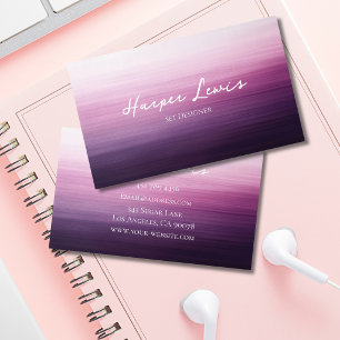 Custom  Modern Pink Watercolor Business Cards