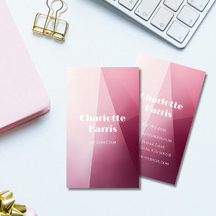 Custom  Modern Pink Watercolor Business Cards