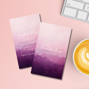 Custom  Modern Pink Watercolor Business Cards