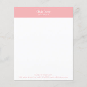 Custom Modern Pink White Business Stationery