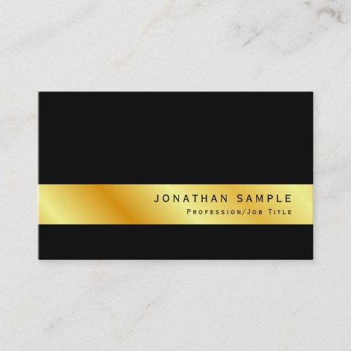 Custom Modern Professional Elegant Gold Look Business Card