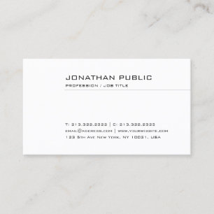 Custom Modern Professional Elegant Simple Design Business Card