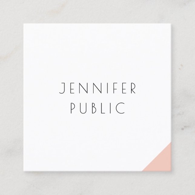 Custom Modern Professional Elegant Simple Template Square Business Card (Front)