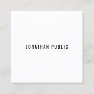 Custom Modern Professional Minimalist Template Square Business Card