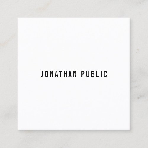 Custom Modern Professional Minimalist Template Square Business Card