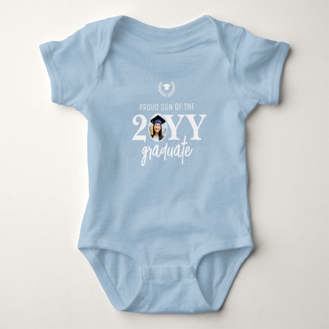 Custom Modern Proud Family of the Graduate Baby Bodysuit (Front)