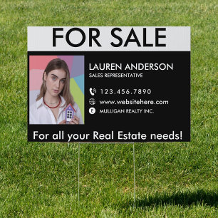 Custom Modern Real Estate For Sale Front Yard Sign