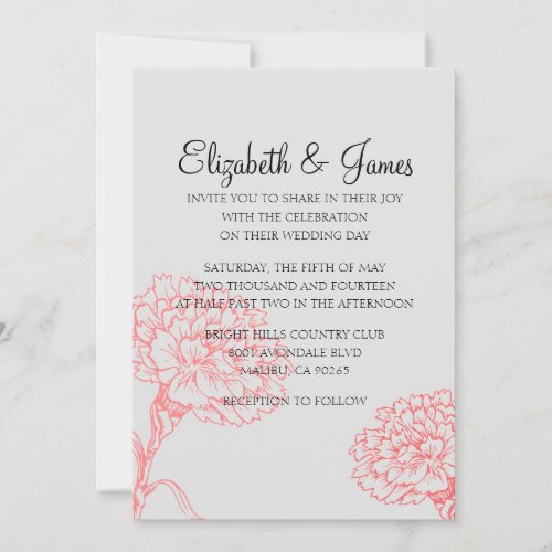 Custom Modern Red and Black Wedding Invitations