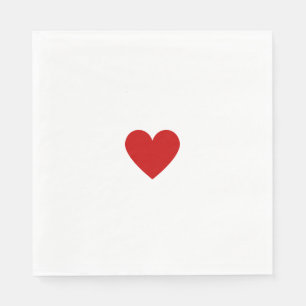 Custom Modern Red Heart Napkins