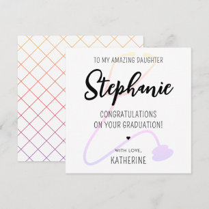 Custom Modern RN Nurse Doctor Medical Graduation Card