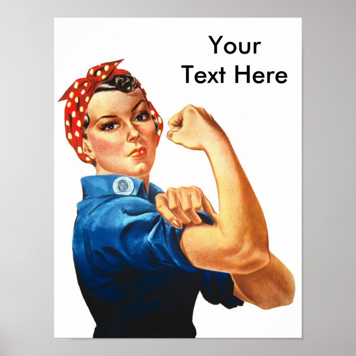Custom Modern Rosie the Riveter Poster