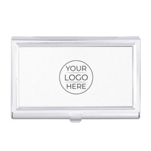 Custom Modern Round Business Logo Card Case