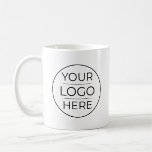 Custom Modern Round Business Logo Coffee Mug