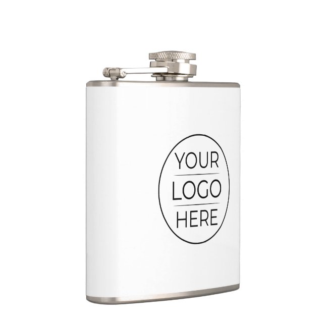 Custom Modern Round Business Logo Flask (Right)
