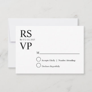 Custom Modern rsvp card