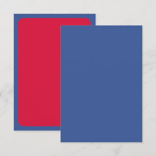 Custom Modern RSVP Card – Blue & Crimson Duo