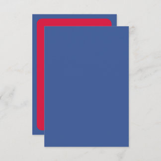 Custom Modern RSVP Card – Blue & Crimson Duo