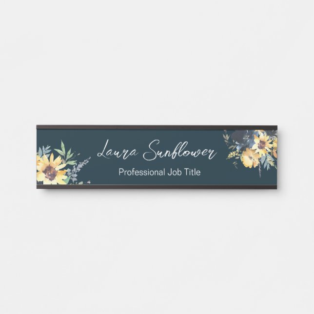 Custom Modern Rustic Creative Office Door Sign (Front)