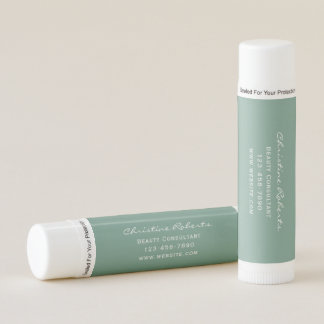 Custom Modern Sage Business Promotional Gift Lip Balm