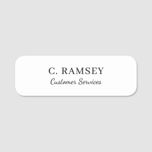 Custom Modern Script Business Employees Name Tag
