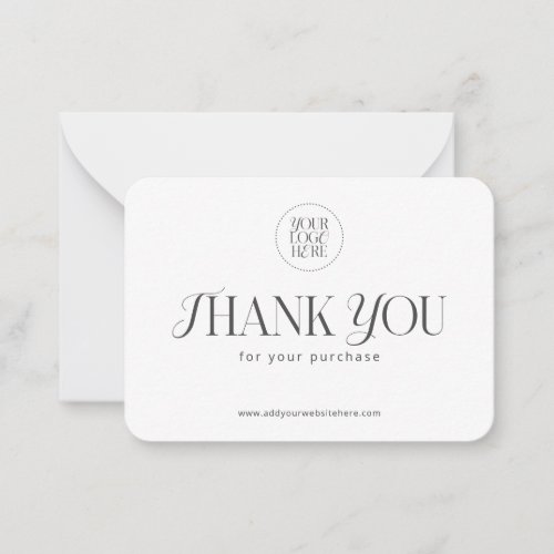 Custom Modern Simple Business Logo Coupon Promo Note Card