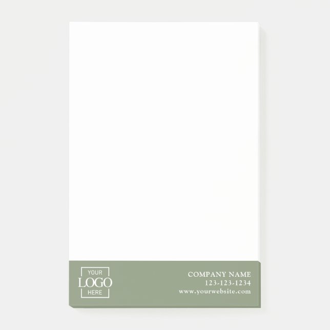 Custom Modern Simple Business Logo Professional  Post-it Notes (Front)