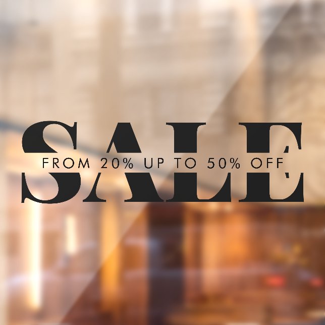 Custom Modern Simple Business Window Sale Sign (Sheet 2)