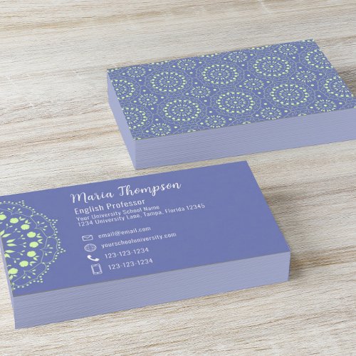 Custom Modern Simple Chic Purple Green Stylish Business Card