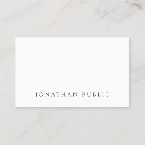 Custom Modern Simple Elegant Trendy Template Business Card