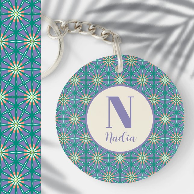 Custom Modern Simple Geometric Pattern Keychain (Creator Uploaded)