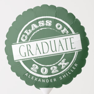 Custom Modern Simple Green Graduate Balloon