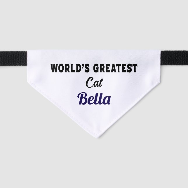 Custom Modern Simple Monogrammed Pet Bandana Collar (Front)