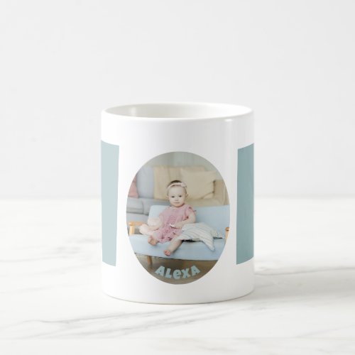 Custom modern simple Mothers Day gift photo Mom Coffee Mug