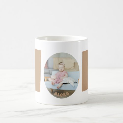 Custom modern simple Mothers Day gift photo Mom Coffee Mug