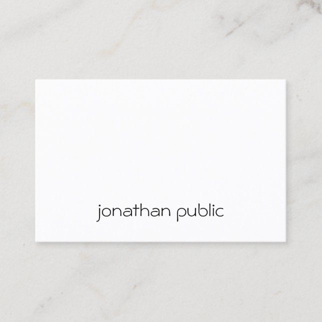 Custom Modern Simple Professional Elegant Template Business Card (Front)