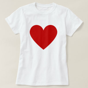 Custom Modern Simple Red Heart T-Shirt