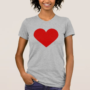 Custom Modern Simple Red Heart T-Shirt