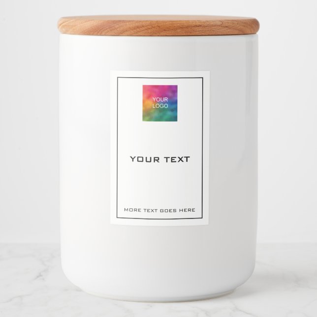 Custom Modern Simple Small Business Template Food Label (Front)