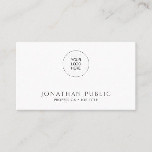 Custom Modern Simple Template Upload Your Logo to Business Card